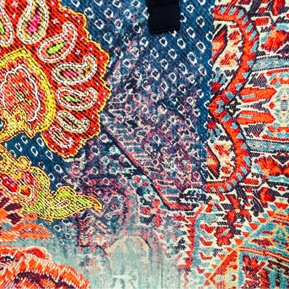 Soft Surroundings Boho Agra Tunic Top Paisley Floral Print Blouse - Sz XSP - Picture 12 of 15